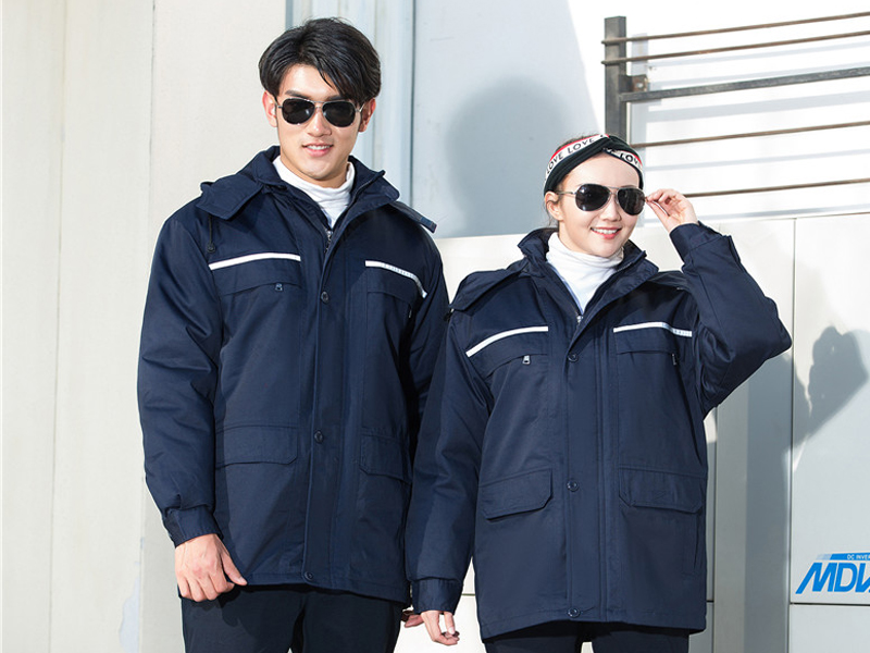 春秋藏藍(lán)色長(zhǎng)袖工作服